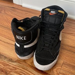 Black suede Nike blazers mens size 9